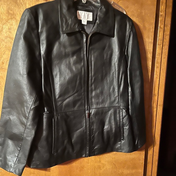 Worthington Black Leather Jacket - Picture 1 of 2